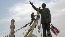 إسقاط تمثال صدام حسين (رمزي حيدر/ فرانس برس)