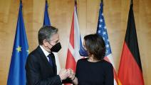 وزيرا الخارجية الأميركي أنتوني بلينكن والألمانية أنالينا بيربوك (Getty)