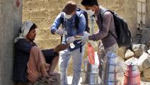 عاملان إنسانيان متطوعان في اليمن- فرانس برس