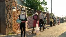 أطفال بالكمامة في زيمبابوي- فرانس برس