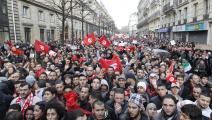 التوانسة في 15 يناير 2011: "بن علي هرب" (فرنسوا غيّيو/ فرانس برس/ Getty)