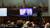صحافيون يغطون محاكمة نافالني في 28 يناير الماضي (سيرغي بوبيليف/Getty)