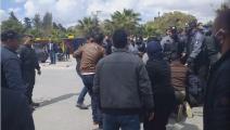 فض اعتصام حاملي الدكتوراه في تونس بالقوة (فيسبوك)