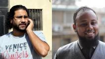 المعتقلان المصريان محمد الباقر وعلاء عبد الفتاح محتجزان في سجن العقرب (تويتر)