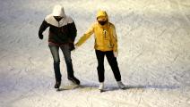 ثنائي وتزلج وسط كورونا في روسيا (أرتيوم جيودكيان/ Getty)