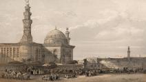 (طباعة حجرية لمسجد السلطان حسن الذي بناه الممالك تعود إلى عام 1845، Getty)