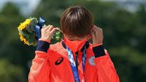 الاحتفال بالميدالية بدون كمامة... 30 ثانية في أولمبياد طوكيو