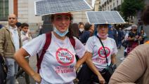 مظاهرات في مدريد ضد مشاريع الطاقة النظيفة (Getty)