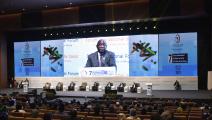 رئيس جنوب أفريقيا سيريل راماسوفا في منتدى داكار الدولي للسلام والأمن (فرانس برس)