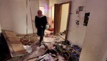 منزل الهاشمي الذي استهدفه الأميركيون في 3 فبراير الماضي (عارف وتد/ فرانس برس)