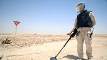 بحث عن ألغام في العراق (حيدر محمد علي/ فرانس برس)