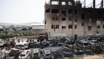 أضرمت المستوطنون النيران في مئات السيارات الفلسطينية وفي أكثر من 30 مبنى (Getty) (