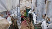 لاجئون سوريون في مخيم لجوء في لبنان (إبراهيم شلهوب/ فرانس برس)