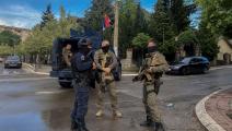 عناصر من شرطة كوسوفو في زفيتشان، الجمعة (فرانس برس)