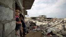 فلسطين/اقتصاد/منازل مدمرة في غزة/04-08-2015 (Getty)