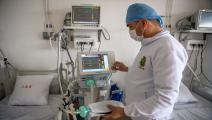 مستشفى ميداني عسكري في منطقة بن سليمان بالمغرب (Getty)