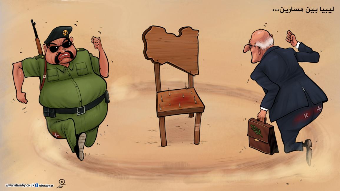 كاريكاتير مسارين في ليبيا / فهد