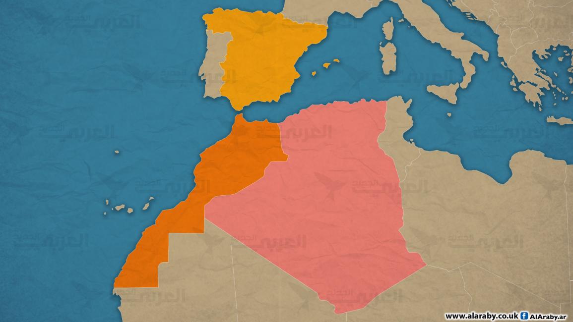 مقالات خريطة إسبانيا والمغرب والجزائر