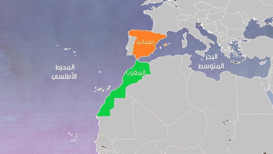 مقالات خريطة المغرب وإسبانيا