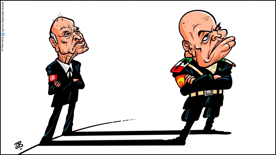 كاريكاتير قيس سعيد موسوليني / حجاج