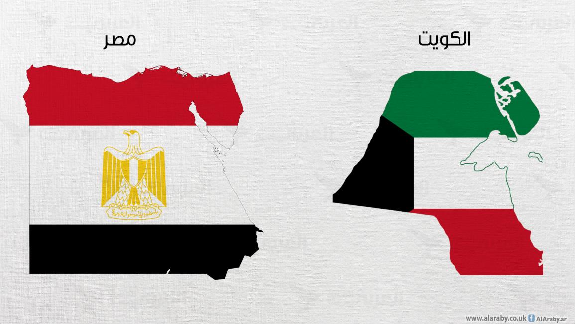 خريطة الكويت وخريطة مصر 