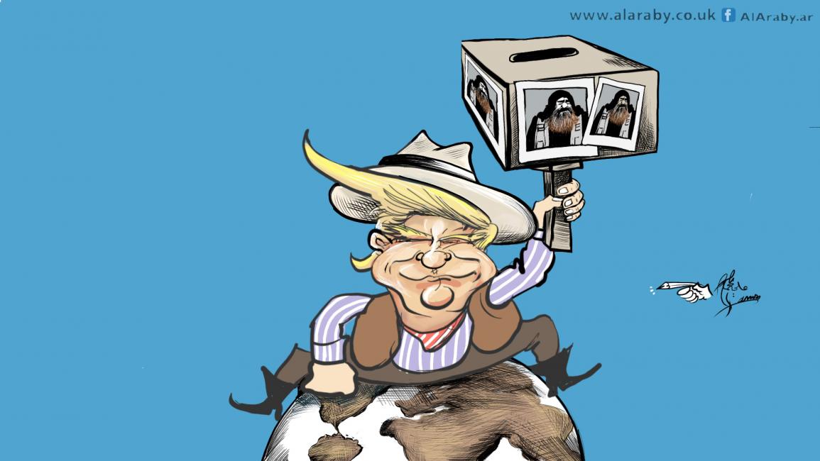 كاريكاتير ترامب والبغدادي / حمرة