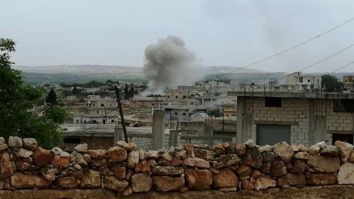 القصف على بلدة الهبيط السورية (فيسبوك)