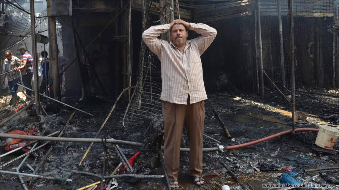 حريق مدمر بسوق إمبابة في مصر 26-5-2017 (العربي الجديد)