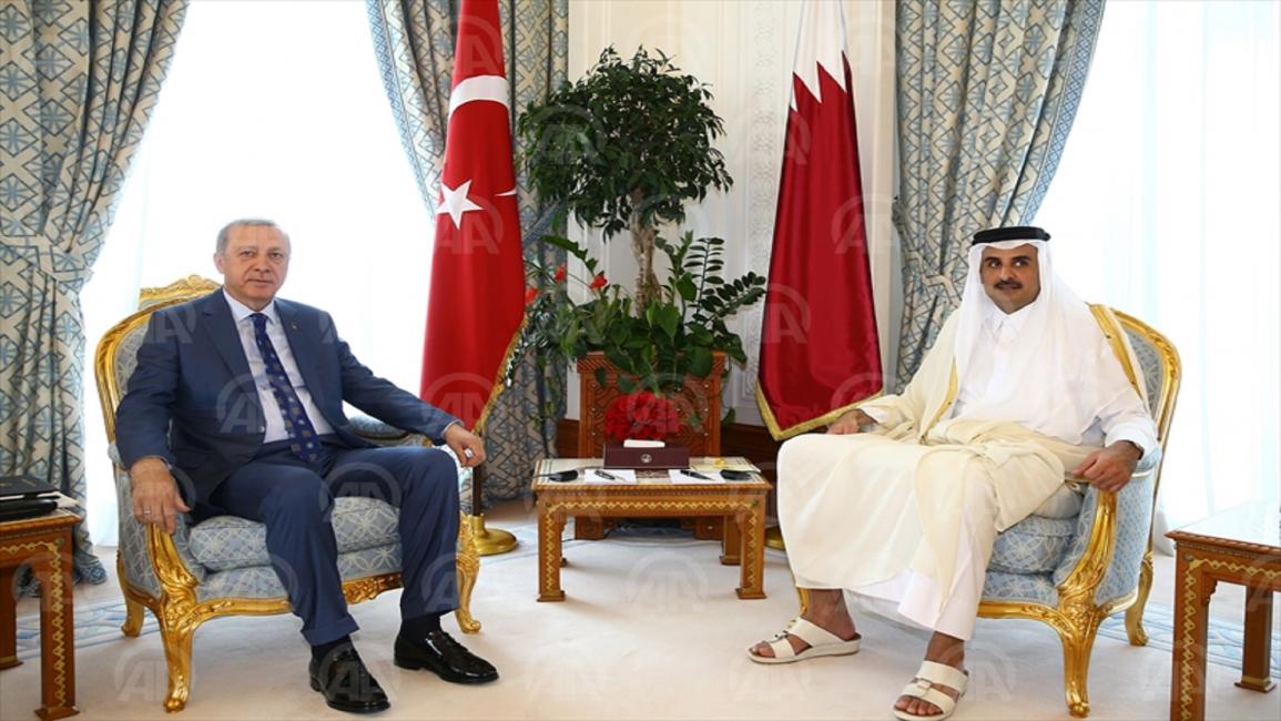 أمير قطر وأردوغان (الأناضول)