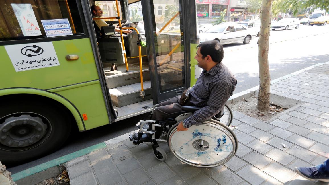 شخص ذو إعاقة إيراني- فرانس برس