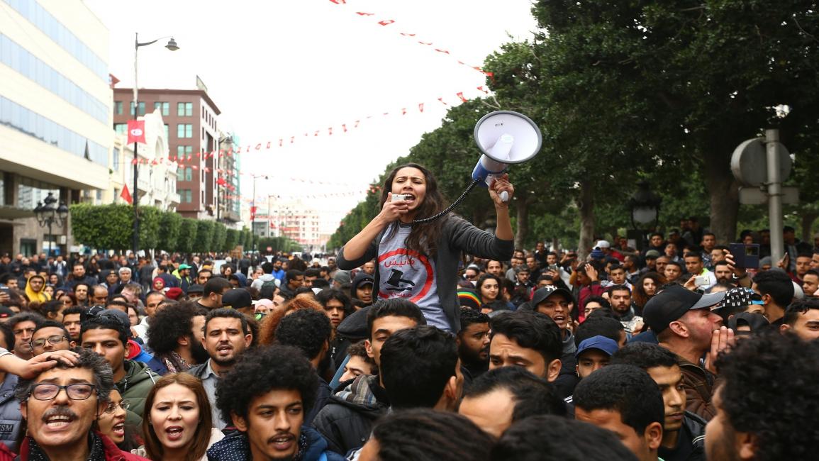 احتجاج تونسي