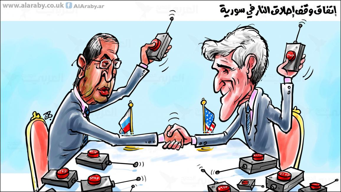 كاريكاتير وقف اطلاق النار / حجاج