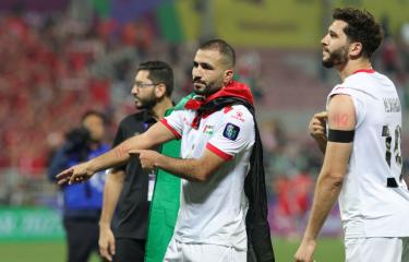 تألق لاعبو فلسطين في كأس آسيا بقطر بداية العام الحالي (غيوزيبي كاكاسي/Getty)