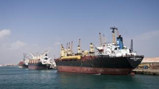 سفن ترسو في ميناء بورتسودان (Getty)