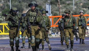 قوات الاحتلال الإسرائيلي في قلقيلية / الضفة الغربية (Getty)