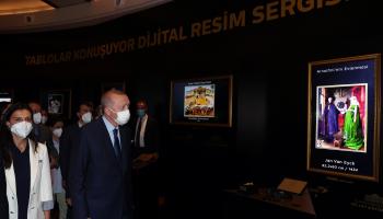 الرئيس التركي رجب طيب أردوغان يزور معرضاً بأنقرة 