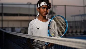 لاعب التنس الكويتي محمد العوضي (تويتر)