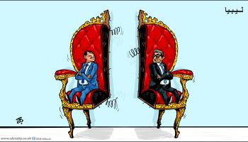 كاريكاتير انقسام ليبيا / حجاج