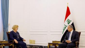 الكاظمي يستقبل باربرا ليف (المكتب الإعلامي لرئيس الوزراء العراقي (فيسبوك)