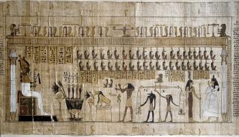 بردية من كتاب الموتى في "المتحف المصري" بمدينة تورين الإيطالية (Getty)