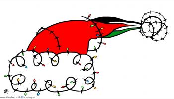 كاريكاتير فلسطين وعيد الميلاد المجيد / حجاج