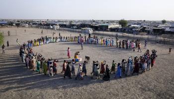 مخيم ملكال للنازحين في جنوب السودان (أليكس ماكبرايد/ فرانس برس)