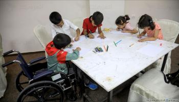 مُخيم ترفيهي لدمج الأطفال ذوي الإعاقة في غزة (عبد الحكيم أبو رياش)
