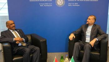 لقاء وزيري الخارجية الإيراني والسوداني في باكو-تويتر