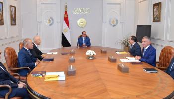 خلال اجتماع ديسكاليزي مع الرئيس المصري (فيسبوك)