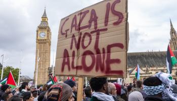 دعم لأهالي غزة من لندن (مارك كيريسون/ Getty)