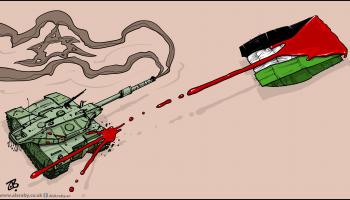 كاريكاتير الدم الفلسطيني/ حجاج