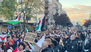 من التظاهرات التضامنية مع فلسطين في برلين (عمر سيرجان كاركوس/الأناضول)