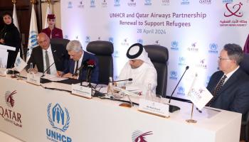 تجديد اتفاقية الخطوط القطرية ومفوضية اللاجئين (قنا)