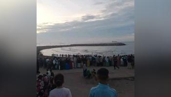 صورة متداولة لشاطئ الصابلات في الجزائر العاصمة حيث وقعت حادثة الغرق - 11 مايو 2024 (فيسبوك)